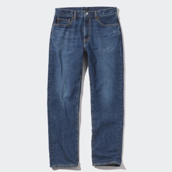 Uniqlo Regular Fit Denim Jean Pants, Dark Blue, Size 34 - Picture 1 of 13